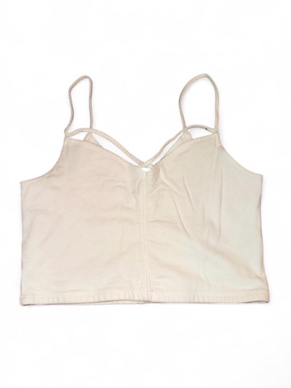Hollister White Cami Crop Top 
Size M